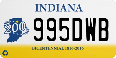 IN license plate 995DWB