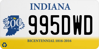 IN license plate 995DWD