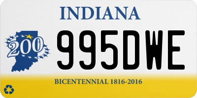 IN license plate 995DWE