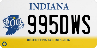 IN license plate 995DWS