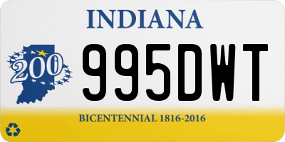 IN license plate 995DWT