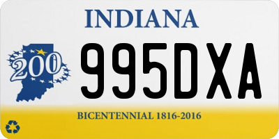 IN license plate 995DXA