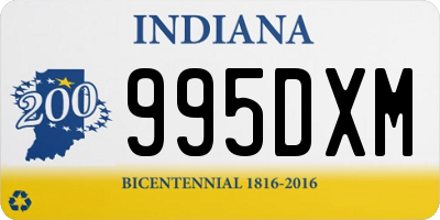 IN license plate 995DXM