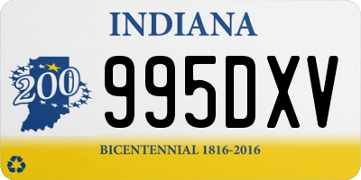 IN license plate 995DXV