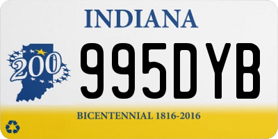 IN license plate 995DYB