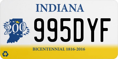 IN license plate 995DYF