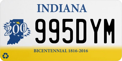 IN license plate 995DYM
