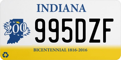 IN license plate 995DZF