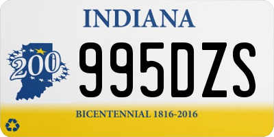 IN license plate 995DZS