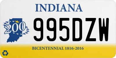 IN license plate 995DZW