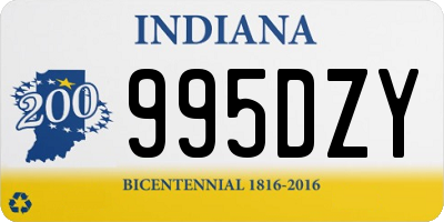 IN license plate 995DZY