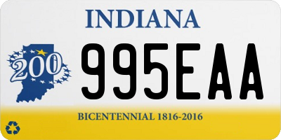 IN license plate 995EAA