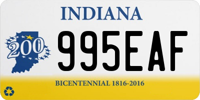 IN license plate 995EAF