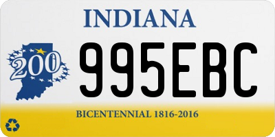 IN license plate 995EBC