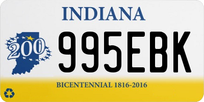 IN license plate 995EBK