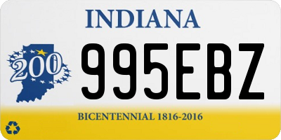IN license plate 995EBZ