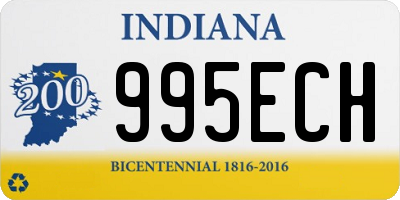 IN license plate 995ECH