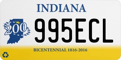 IN license plate 995ECL