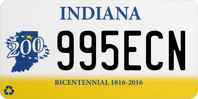 IN license plate 995ECN