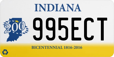 IN license plate 995ECT