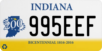 IN license plate 995EEF