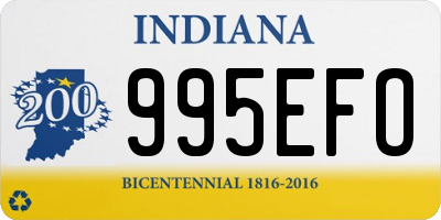 IN license plate 995EFO