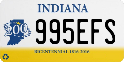 IN license plate 995EFS