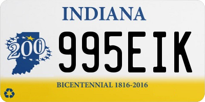 IN license plate 995EIK