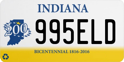 IN license plate 995ELD