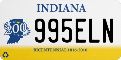 IN license plate 995ELN