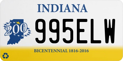 IN license plate 995ELW