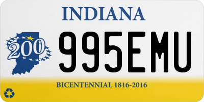 IN license plate 995EMU