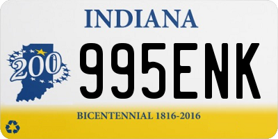 IN license plate 995ENK