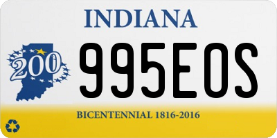 IN license plate 995EOS