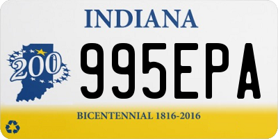 IN license plate 995EPA