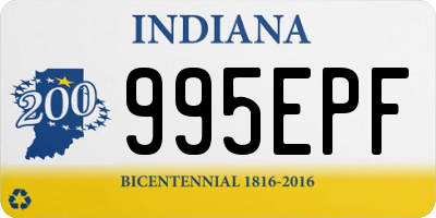 IN license plate 995EPF