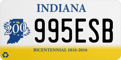 IN license plate 995ESB