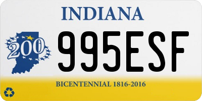 IN license plate 995ESF