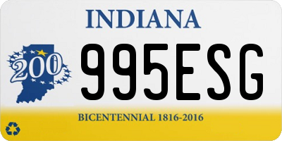 IN license plate 995ESG