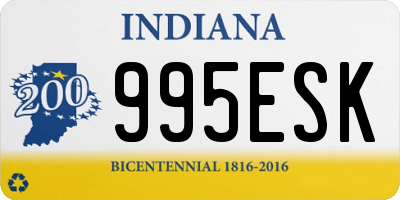 IN license plate 995ESK