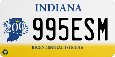 IN license plate 995ESM