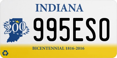 IN license plate 995ESO