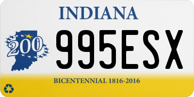 IN license plate 995ESX