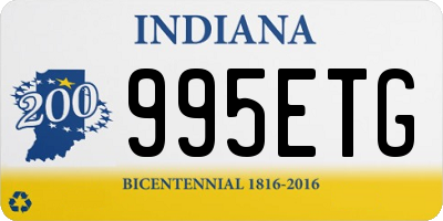 IN license plate 995ETG