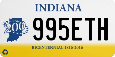 IN license plate 995ETH