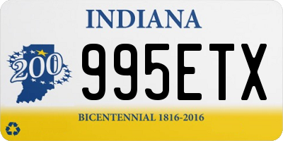 IN license plate 995ETX