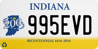 IN license plate 995EVD