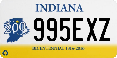 IN license plate 995EXZ