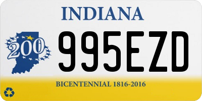 IN license plate 995EZD