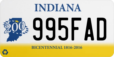 IN license plate 995FAD